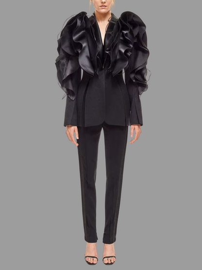 The Black Swan Blazer – Sculptural Elegance