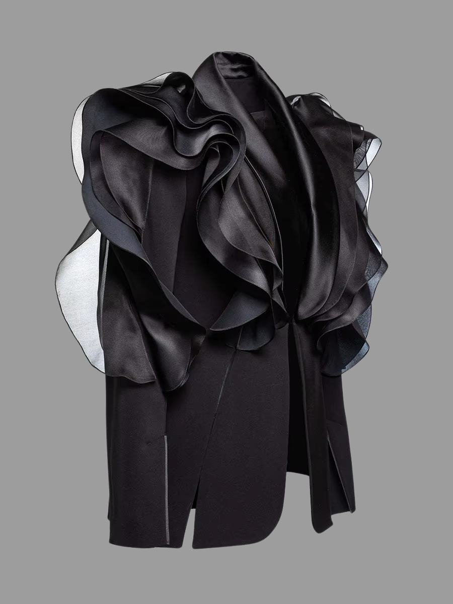 The Black Swan Blazer – Sculptural Elegance