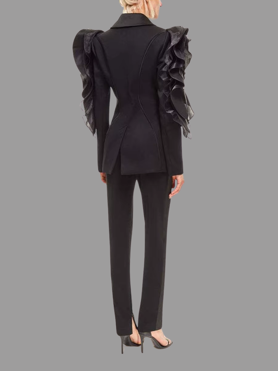 The Black Swan Blazer – Sculptural Elegance