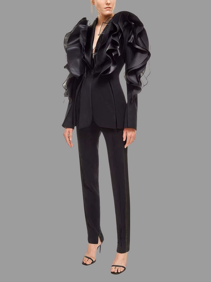The Black Swan Blazer – Sculptural Elegance