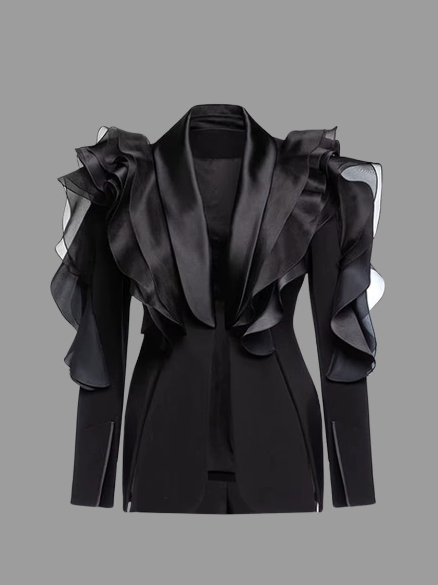 The Black Swan Blazer – Sculptural Elegance