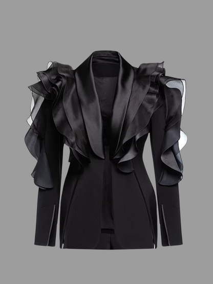 The Black Swan Blazer – Sculptural Elegance